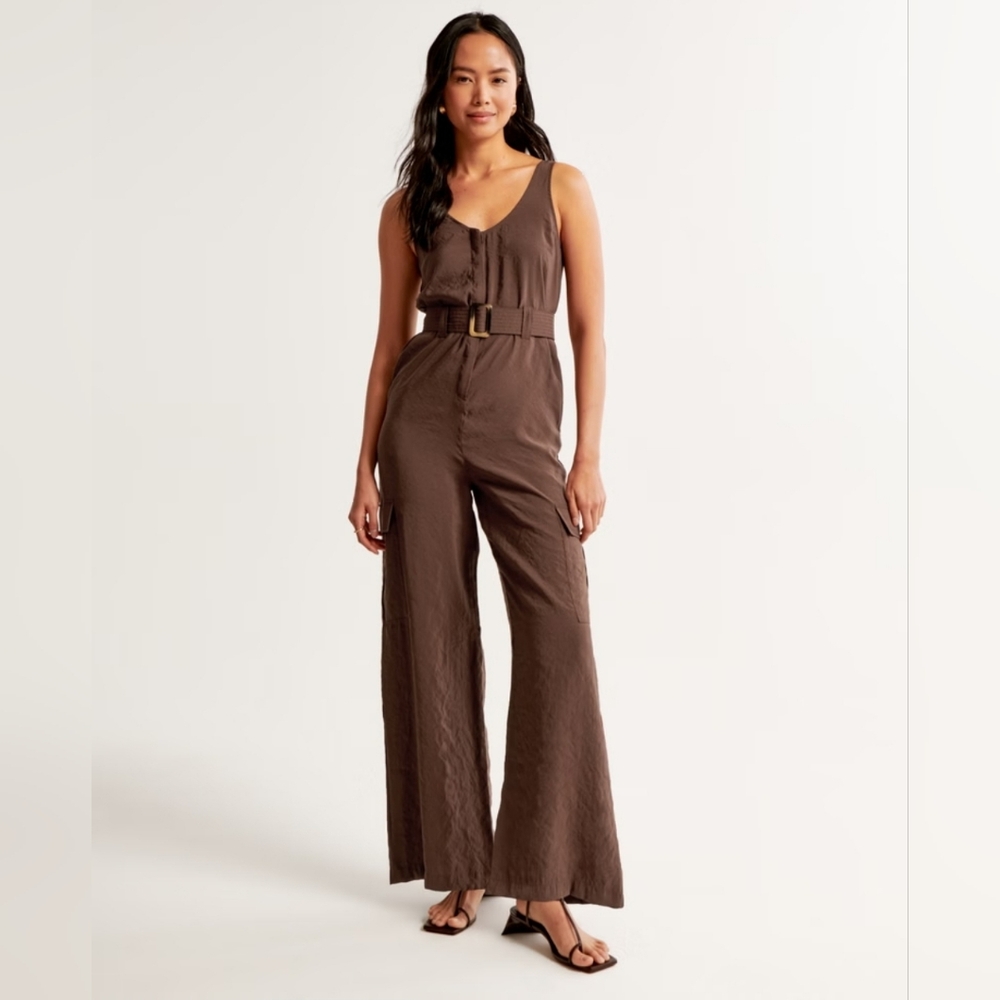 Draped Utility Jumpsuit Size XS